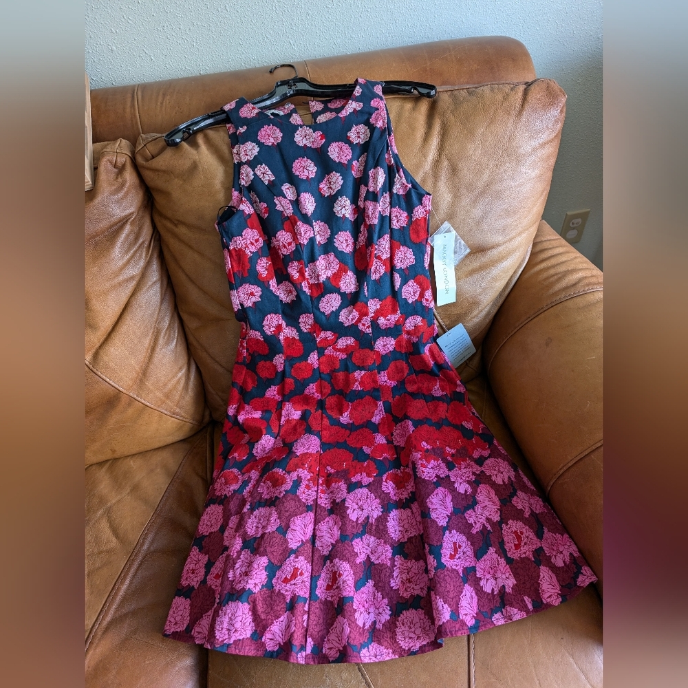 Navy, pink and red floral  Maggy London dress size 2